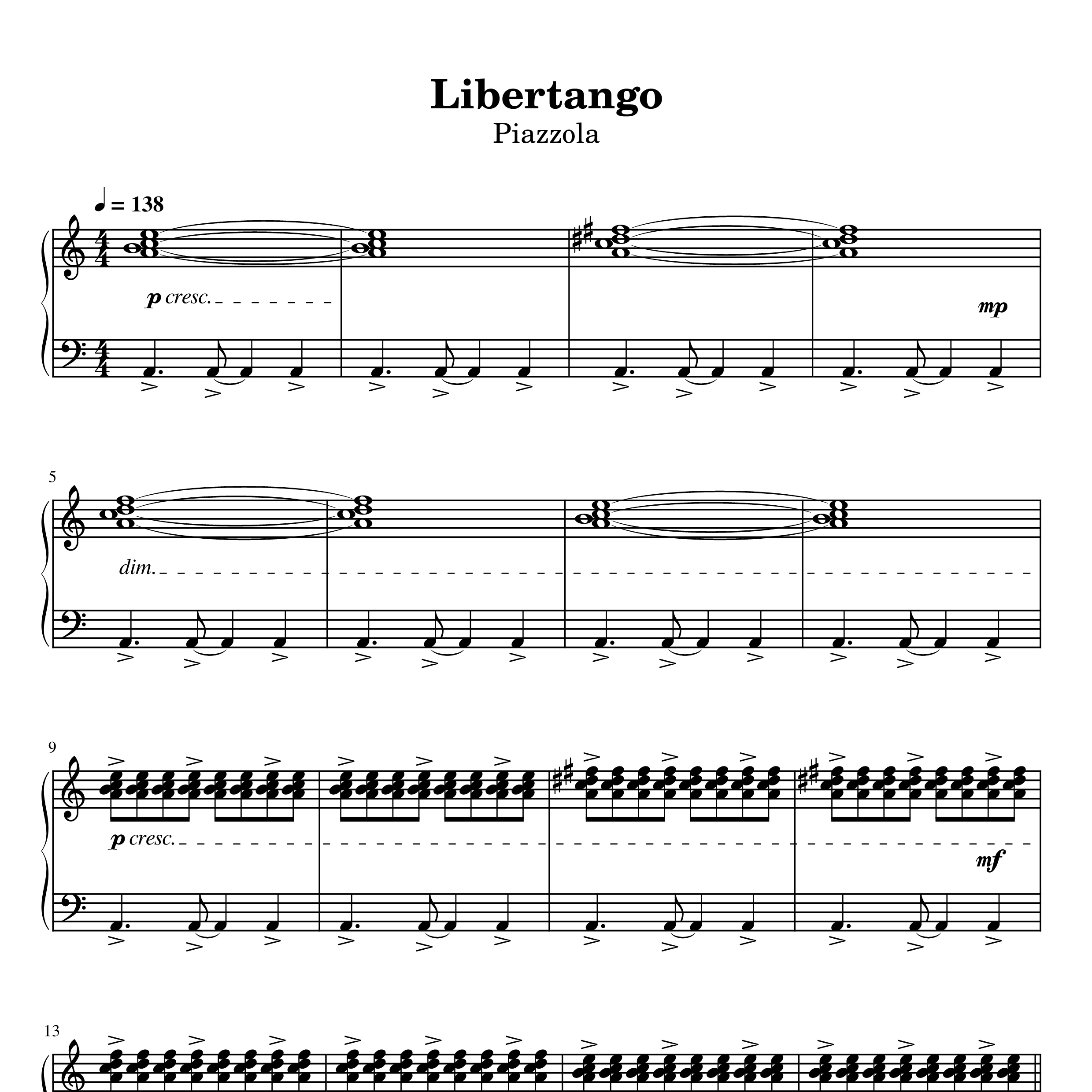 Libertango钢琴谱