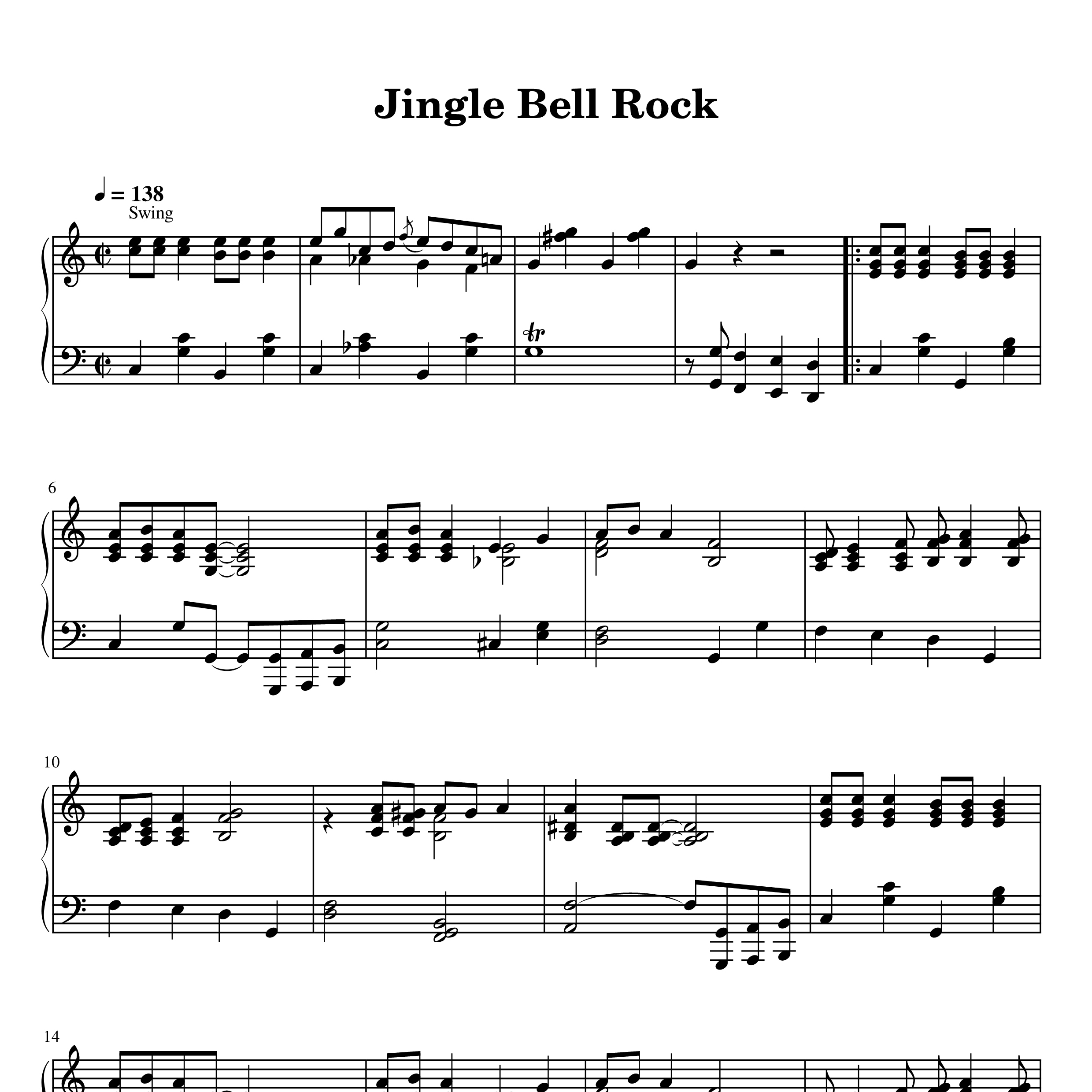 Jingle Bell Rock钢琴谱