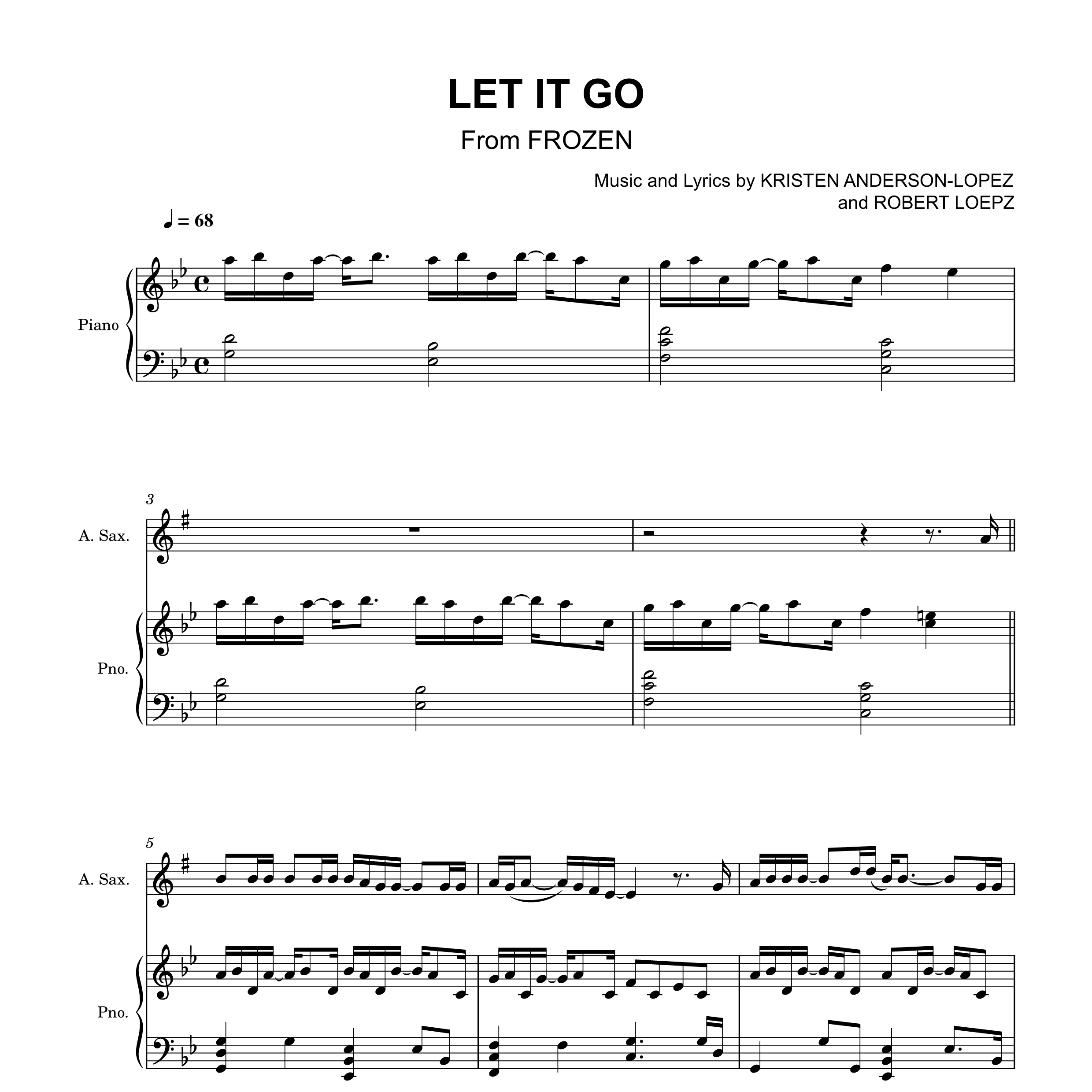 Let It Go其他曲谱